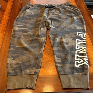 PINK Victoria's Secret Camo Joggers - Brown and Black